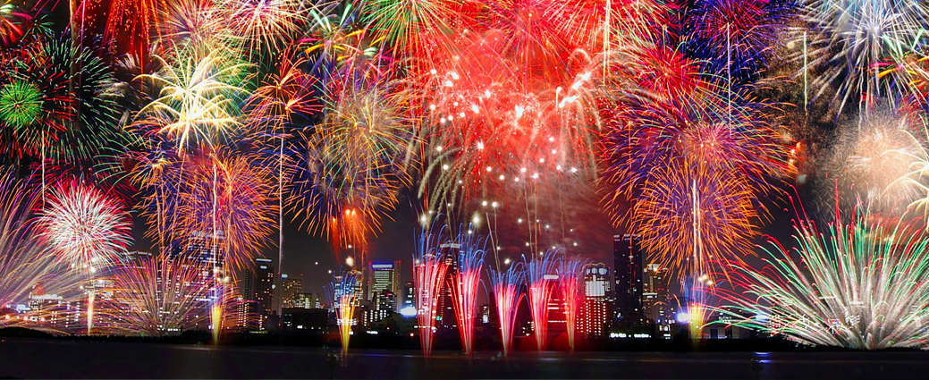 Sumida River Fireworks Display Into Japan