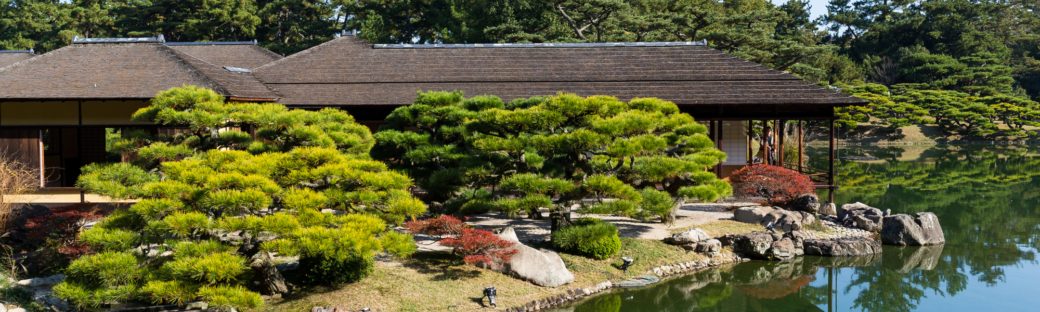 tea house in ritsurin garden in Tokushima shikoku