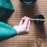 Japanese tea ceremony: preparing tea for the tea ceremony